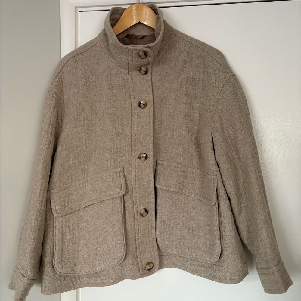 Women's Madewell Clairmont Crop Jacket - “oatmeal heather”
